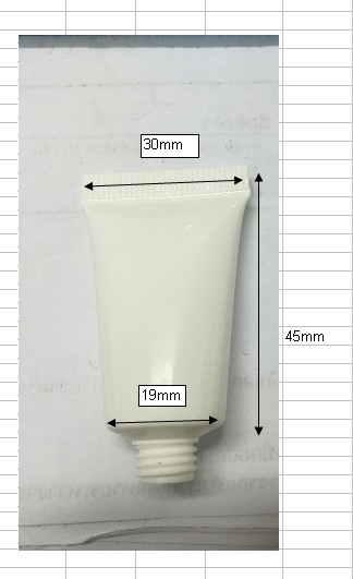 fr syหลอดขาวแป้ง 05มล. #SY#01(เฉพาะ)หลอดขาวแป้ง 05มล. คอ 19มม ก้น 3cm สูง-ไหล่4.5cm