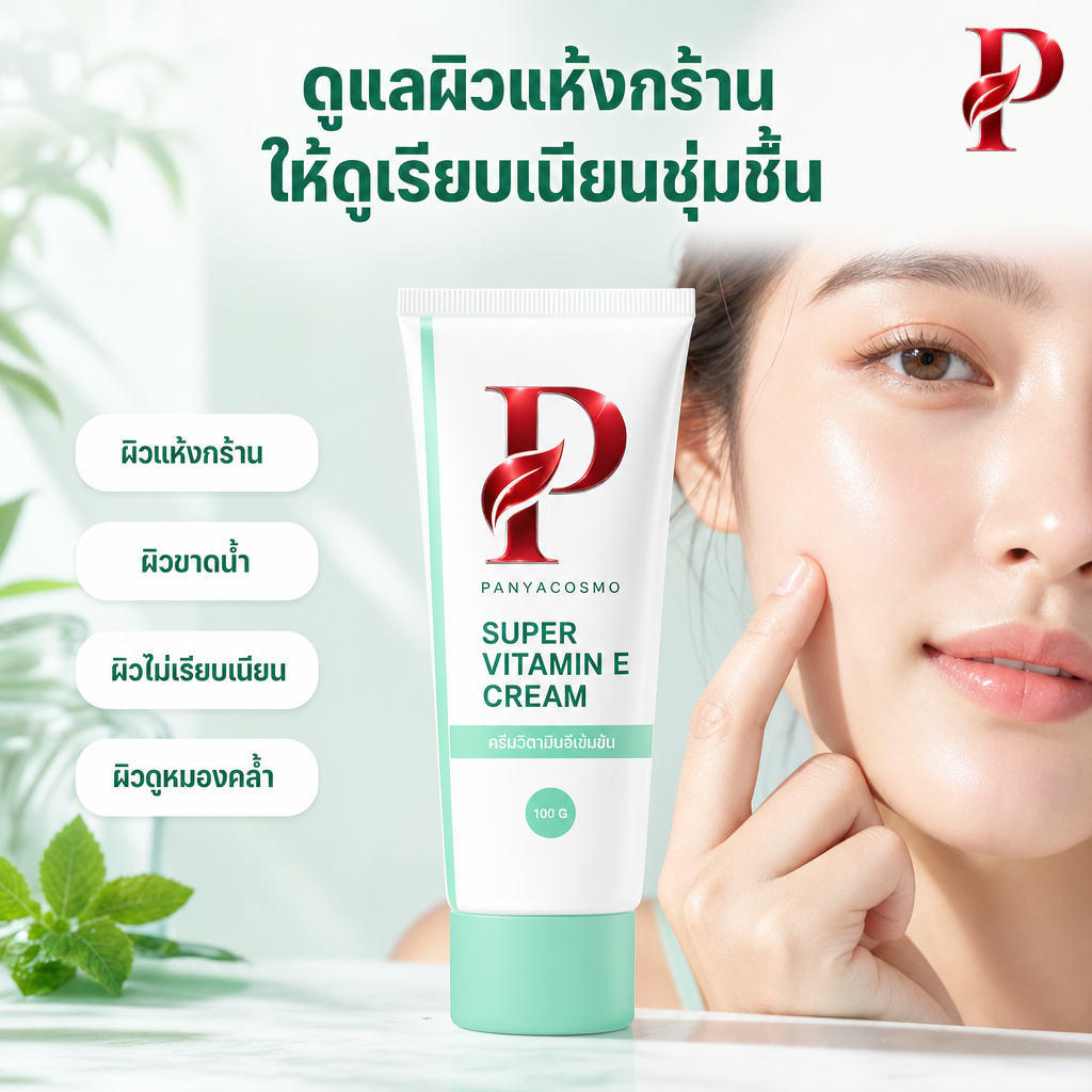 ผิวแห้งกร้าน ผิวขาดความชุ่มชื้น — ดูแลด้วยครีมวิตามินอียังไงให้เห็นผล