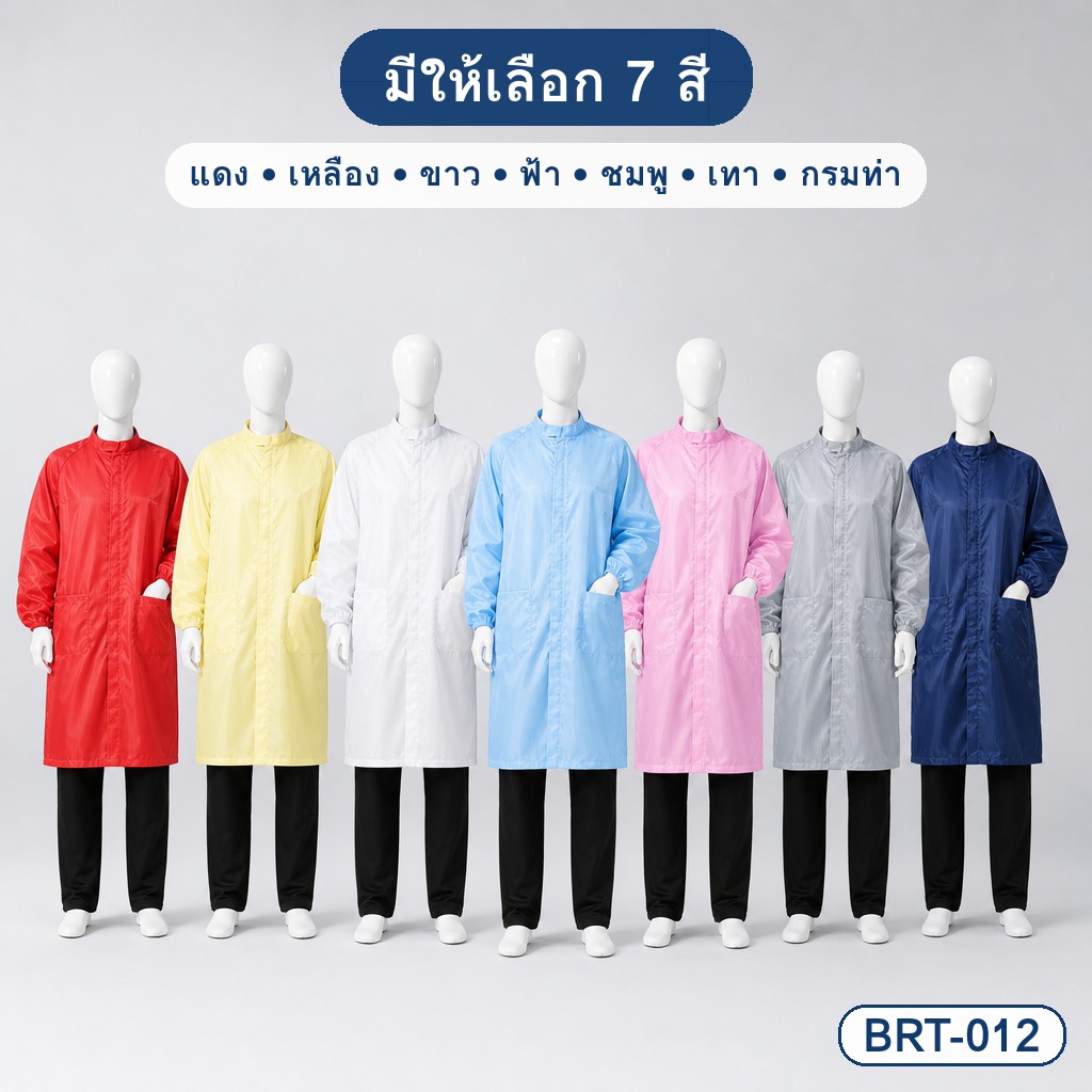 รู้จักเสื้อกาวน์ ESD (Anti-Static Smock) BRT-012 — ทำไมโรงงานอิเล็กทรอนิกส์ต้องมี