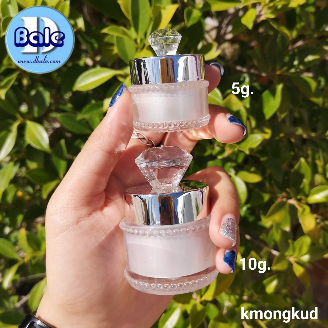 กระปุกครีม-k0206-10g กลมขาวฝากะรัต