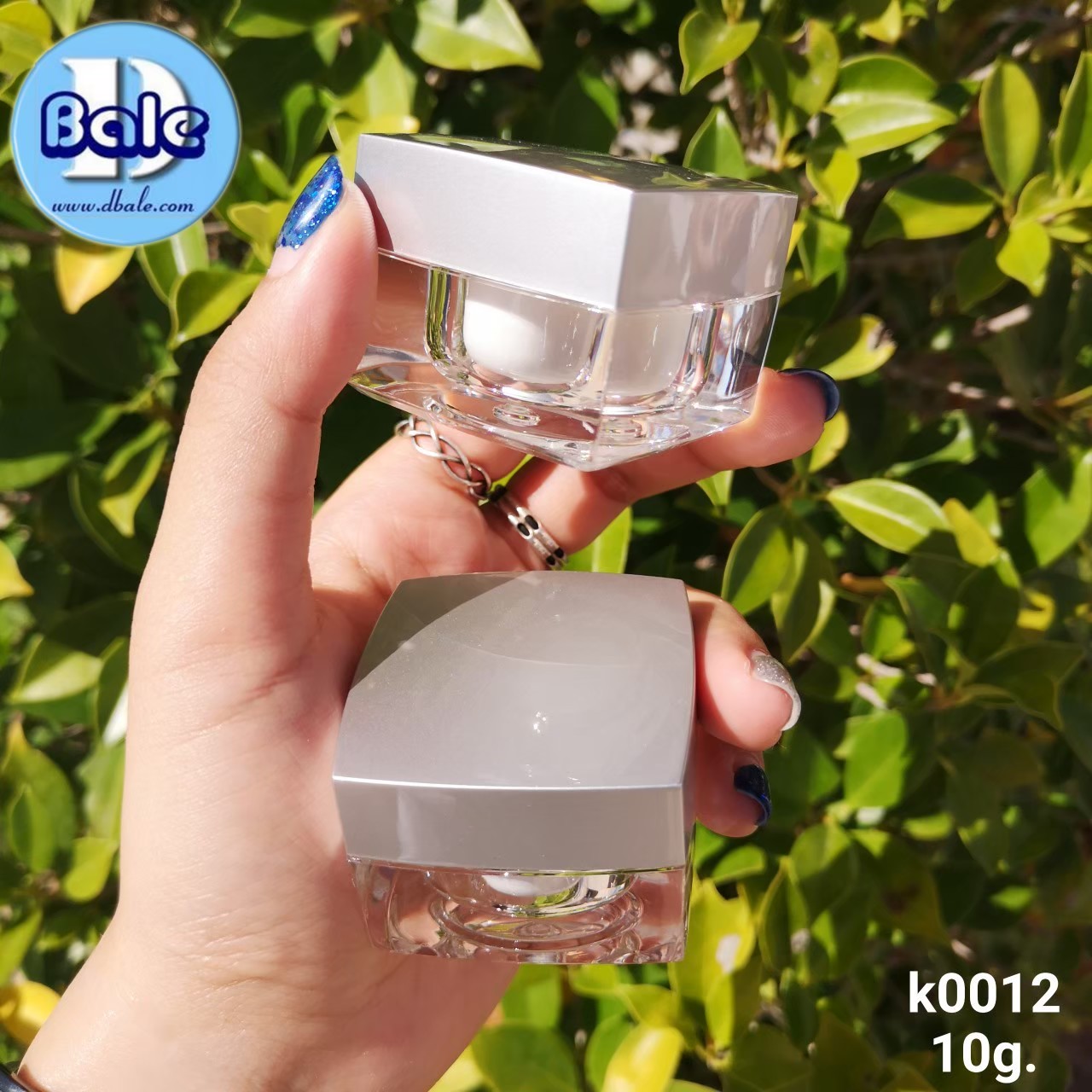 k0012-10g Sถ้วยขาวฝาเงินด้าน