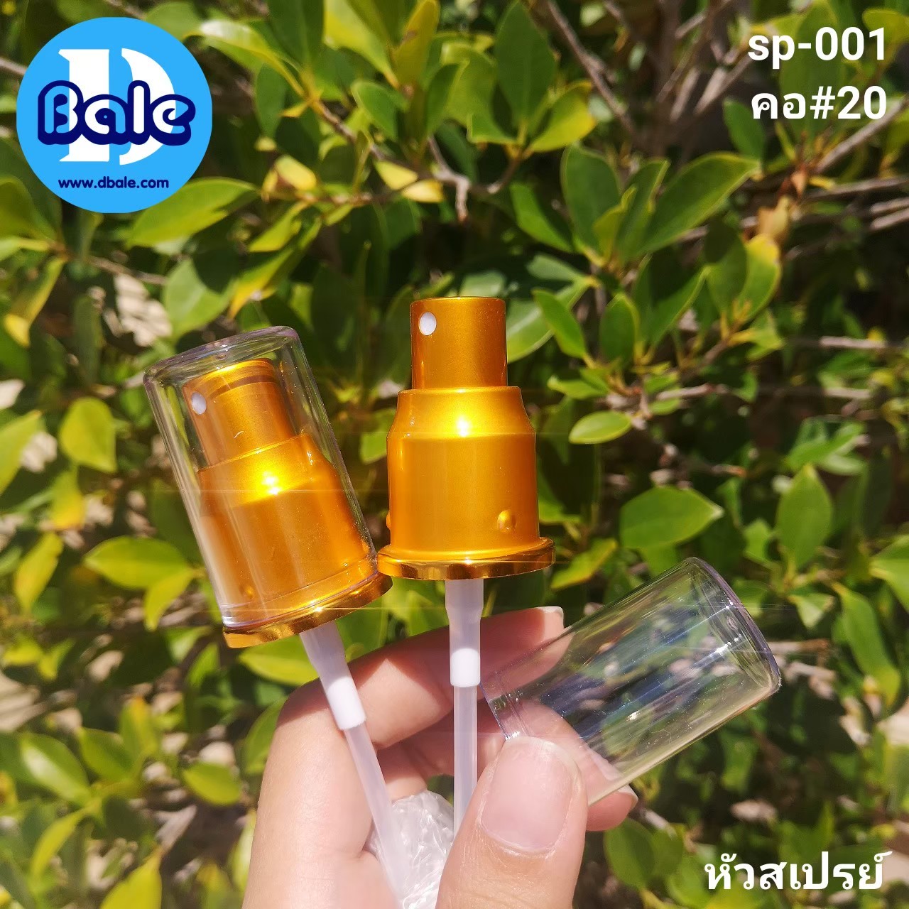 ขายส่งราคาถูก สเปรย์ทองด้านฝาครอบใส คอ20 มม.
