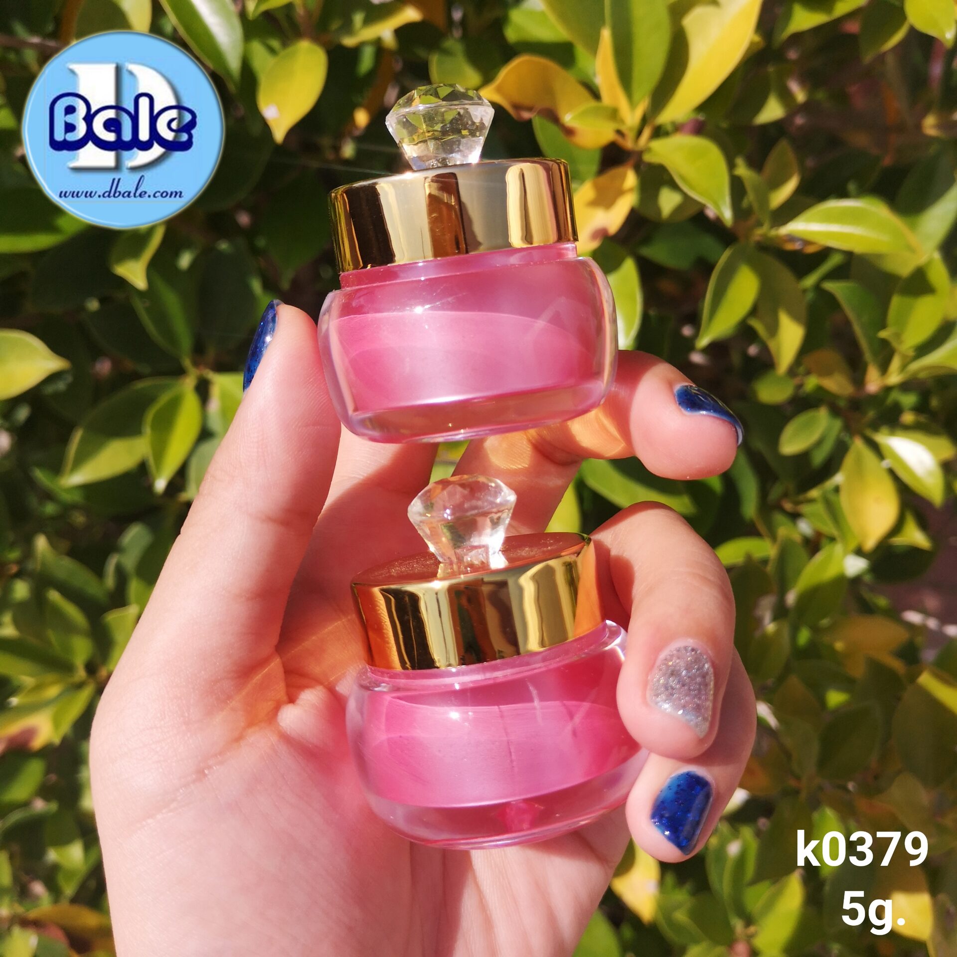 ขายส่งกระปุกครีม รุ่นk0379 5กรัม สีชมพู