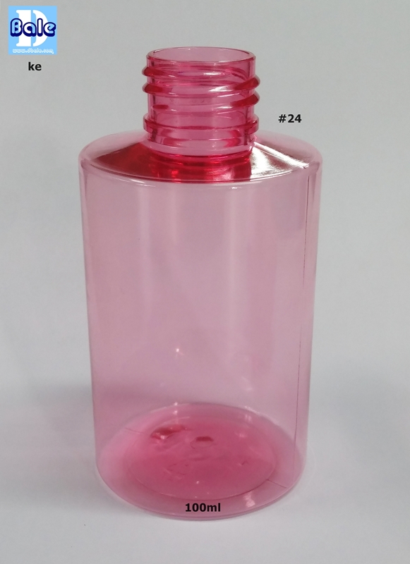 ขายส่งขวดพลาสติก สวยๆ ทรงกลม 100 ml สีชมพู ใสke-100ml pinksai