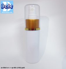 ขวดขาว 50 ml + หัวปั้ม หัวสเปรย์ ฝาเกลียวป๊อกแป๊ก