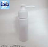 ขวดขาว 50 ml + หัวปั้ม หัวสเปรย์ ฝาเกลียวป๊อกแป๊ก